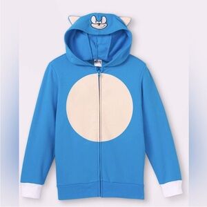 Sonic The Hedgehog Kids Blue Matching Set Hoodie and Shorts Size S/6